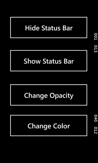 Status Bar of windows phone